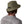 Person wearing a grey t-shirt and the basin green color Patagonia Surf Brimmer Bucket Hat, on a white background.