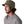 Person wearing a grey t-shirt and the basin green color Patagonia Surf Brimmer Bucket Hat, on a white background.