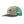 Beige, green, and grey Patagonia Take a Stand Trucker Hat featuring a salty roach tarpon fly on the front, on a white background.