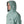 Person wearing khakis and a Patagonia Funhoggers Anorak Pullover in thermal blue featuring a hood on a white background.