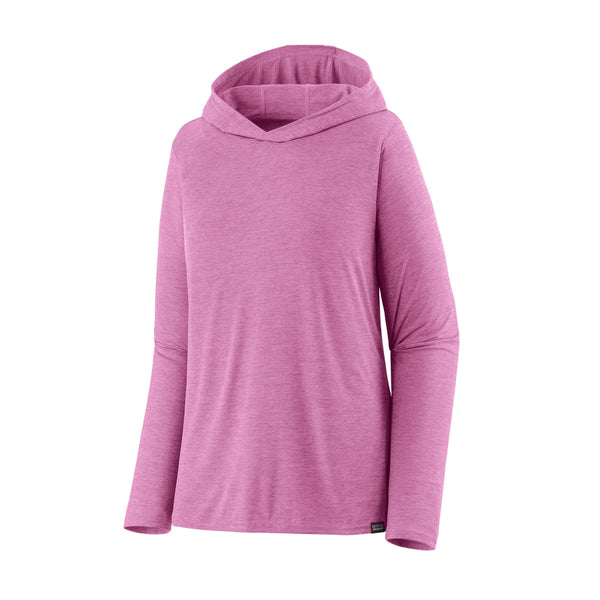 Brisk purple Patagonia Women's Cap Cool Daily Hoody on a white background.