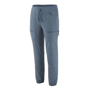 Patagonia Women's Quandary Joggers in blue on a white background.