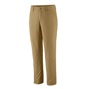 Classic Tan Patagonia Women's Quandary UPF Pants on a white background.