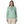 Person wearing a light green Patagonia Women's Retro Pile Marsupial Fleece pullover and tan pants on a white background.