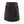 Front view of the patagonia women's tech skort in black showing pocket and drawstring waist details on a white background.
