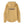 Patagonia Women's Tropic Comfort Natural Graphic Hoody in beeswax tan with the Patagonia fitz roy tarpon logo on the back, featuring a hood, long sleeves, and thumb loops over a white background.
