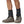 Person wearing black Patagonia Yulex Wading Socks showing the gravel guard details, worn over grey Patagonia River Salt boots on a white background.