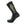 Side view of black Rep Your Water Go Big merino wool and nylon crew socks with a green and yellow articulated streamer design on the side, shown on a white background.