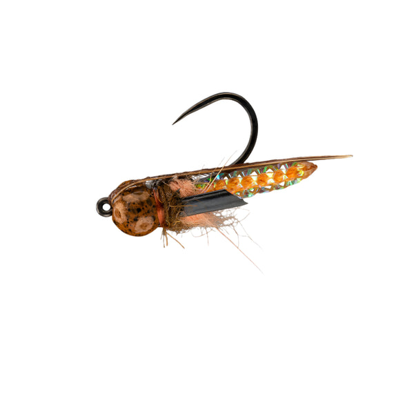 Rio Flies Puparazzi Tungsten Barbless Jig Caddis Nymph