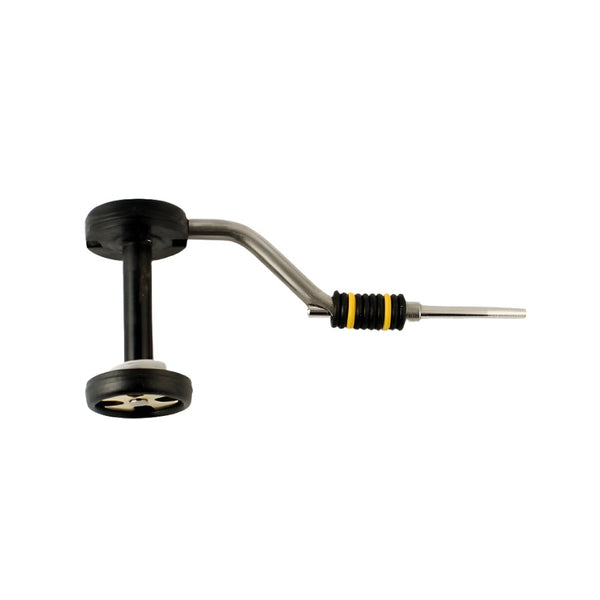 One empty rite bobbin half hitch fly tying bobbin on white background.