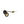 One rite bobbin half hitch fly tying bobbin loaded with a spool of black thread on white background.
