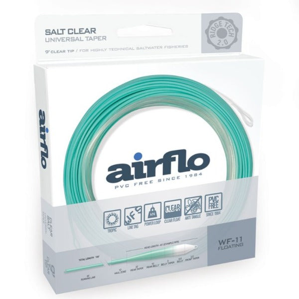 Airflo SuperFlo Ridge 2.0 Flats Universal Taper Clear Tip Floating Fly Line
