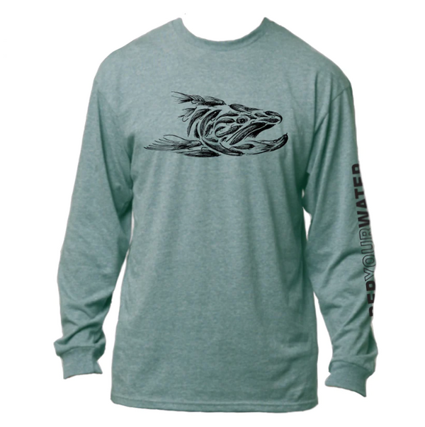 Rep Your Water Men's Trout Streamers Long Sleeved Tee