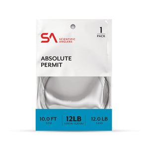 Packaged Scientific Anglers Absolute Permit Leader on a white background.
