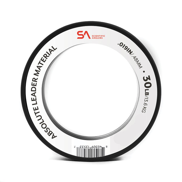 Spool of Scientific Anglers Absolute Leader Material on a white background.