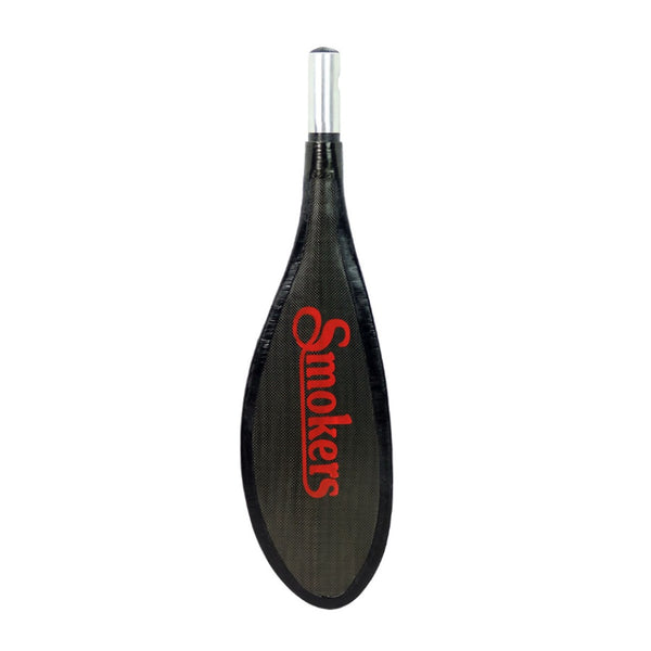 A single Sawyer Smoker Bandit Oar Shoal Cut Blade shown before installation on the oar shaft, on a white background.