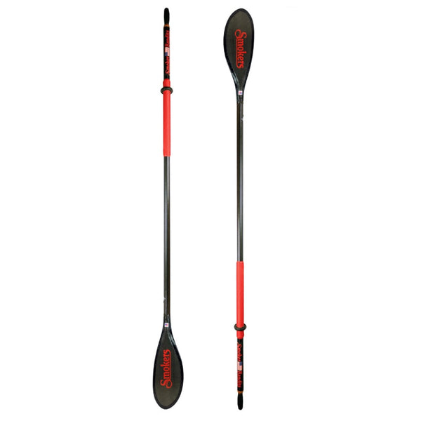 A pair of the Sawyer Smoker Bandit Oars with Shoal Cut Blades and standard grip, on a white background.