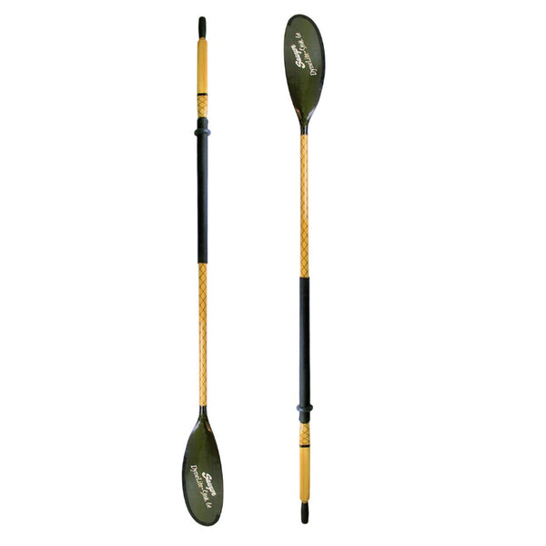 Pair of the Sawyer Dyno X SquareTop Oars with Shoal Cut Blades and standard grips on a white background.