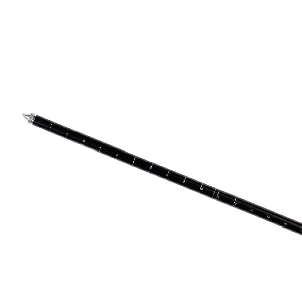 Tip detail and end section detail of the Simms Aluminum Wading Staff showing depth measurement markings on a white background.