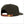 Brown corduroy cap with brown leather strap and gold buckle on a white background.