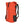 Orange 30-Liter Simms Dry Creek Rolltop Backpack with black straps and Simms Logo on a white background.