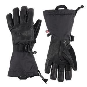 Pair of black Simms Guide Insulated gloves on a white background.