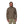 Front view of a person wearing a sturgeon heather Simms Men's Harbor Fleece Sweater on a white background.