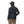 Back view of a person wearing a Shroud Black camouflage Simms Men's Rogue Fleece zip front hoody on a white background.