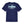 Navy blue Simms Salty Sign T-Shirt with white graphic on back on a white background.
