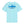 Sea Breeze blue Simms Salty Sign T-Shirt with white graphic on back on a white background.
