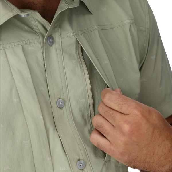 Simms Men's Stone Cold Short Sleeved UPF Shirt