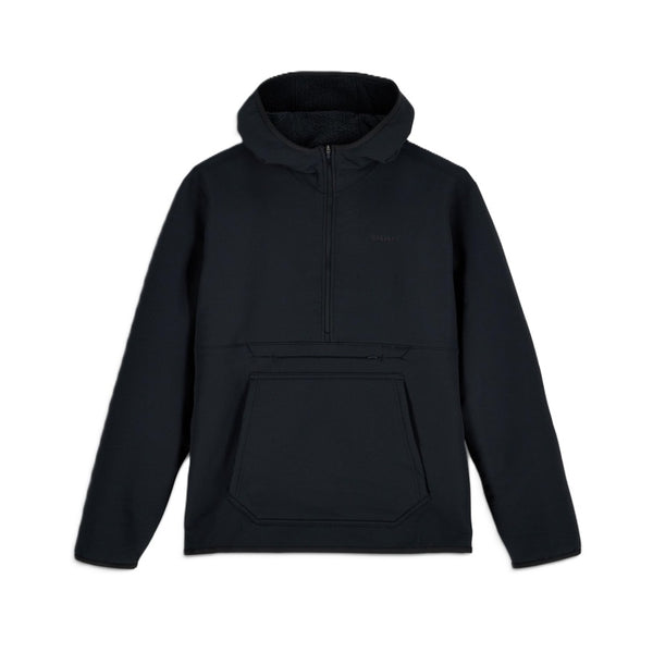 Black Simms Men's Strata 330 Half Zip Fleece Hoody on a white background.
