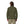 Back view of a man wearing long-sleeved loden green Simms men's UPF guide shirt with tan pants and a brown ball cap on a white background.