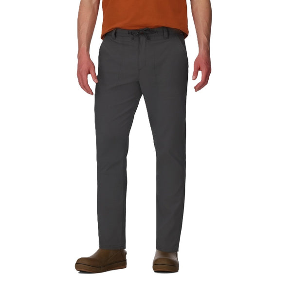 Person wearing the Simms Men's Wanaka Quick Dry Pant in Slate details on a white background.
