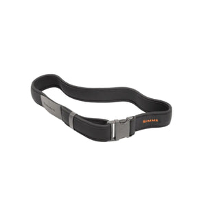 Simms Neoprene Wading Belt in black on a white background.