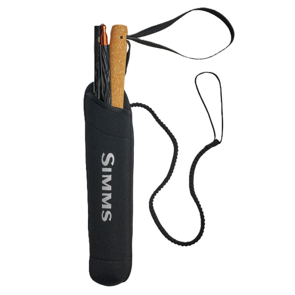 Simms Pro Wading Staff in the neoprene holster against a white background.