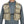 Front view of a person wearing the tan Simms Tributary Fishing Vest showing multiple pockets and mesh design on a white background.