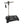 A Stonfo Flylab Lever Vise with adjustable locking lever and interchangeable steel jaws, mounted on a pedestal base with a C-Clamp, shown on a white background.
