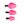 Three tapered slip indicators for fly fishing in pink, highlighting size differences from small to large, over a white background.