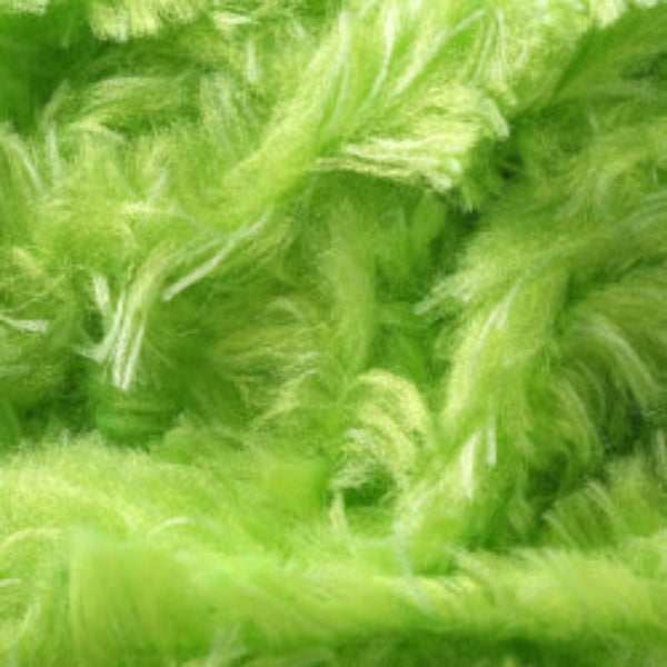 Close up of Textreme Fab-ulous Chenille Synthetic Fly Tying Chenille in fluorescent chartreuse.