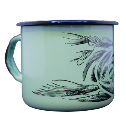 Rep Your Water Trout Streamers Enamel Mug