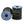 Two spools of black UNI Big Fly fly tying thread on a white background.