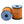Two spools of orange UNI Big Fly fly tying thread on a white background.