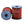 Two spools of red UNI Big Fly fly tying thread on a white background.