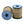 Two spools of tan UNI Big Fly fly tying thread on a white background.
