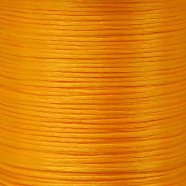 Close up of UNI Floss Neon light orange.