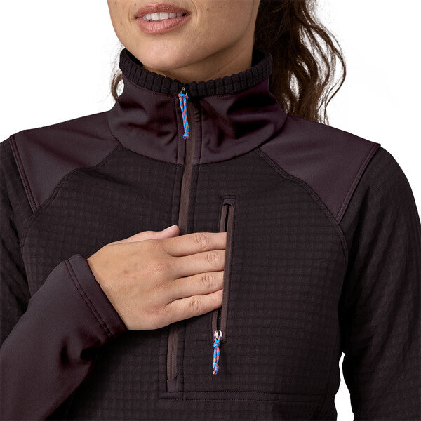 Patagonia Women's Long Sleeved R1 Fitz Roy Trout 1/4 Zip Pullover (Clearance)