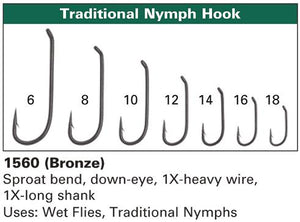 Daiichi 1720 Long Bodied 3X Long Nymph Hooks - Iron Bow Fly Shop