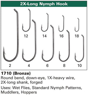 Kona NS2 Nymph Streamer 2XL Fly Tying Hook, Best Trout Nymphs Fly Hook, Kona  Fly Tying Hooks