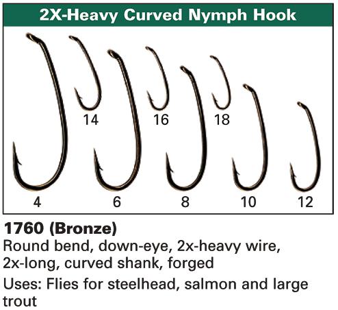 Daiichi 1760 - 2X Heavy Curved Nymph Hook | Fly Tying Materials – Fish ...